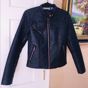 ANDREW MARC FAUX LEATHER JACKET